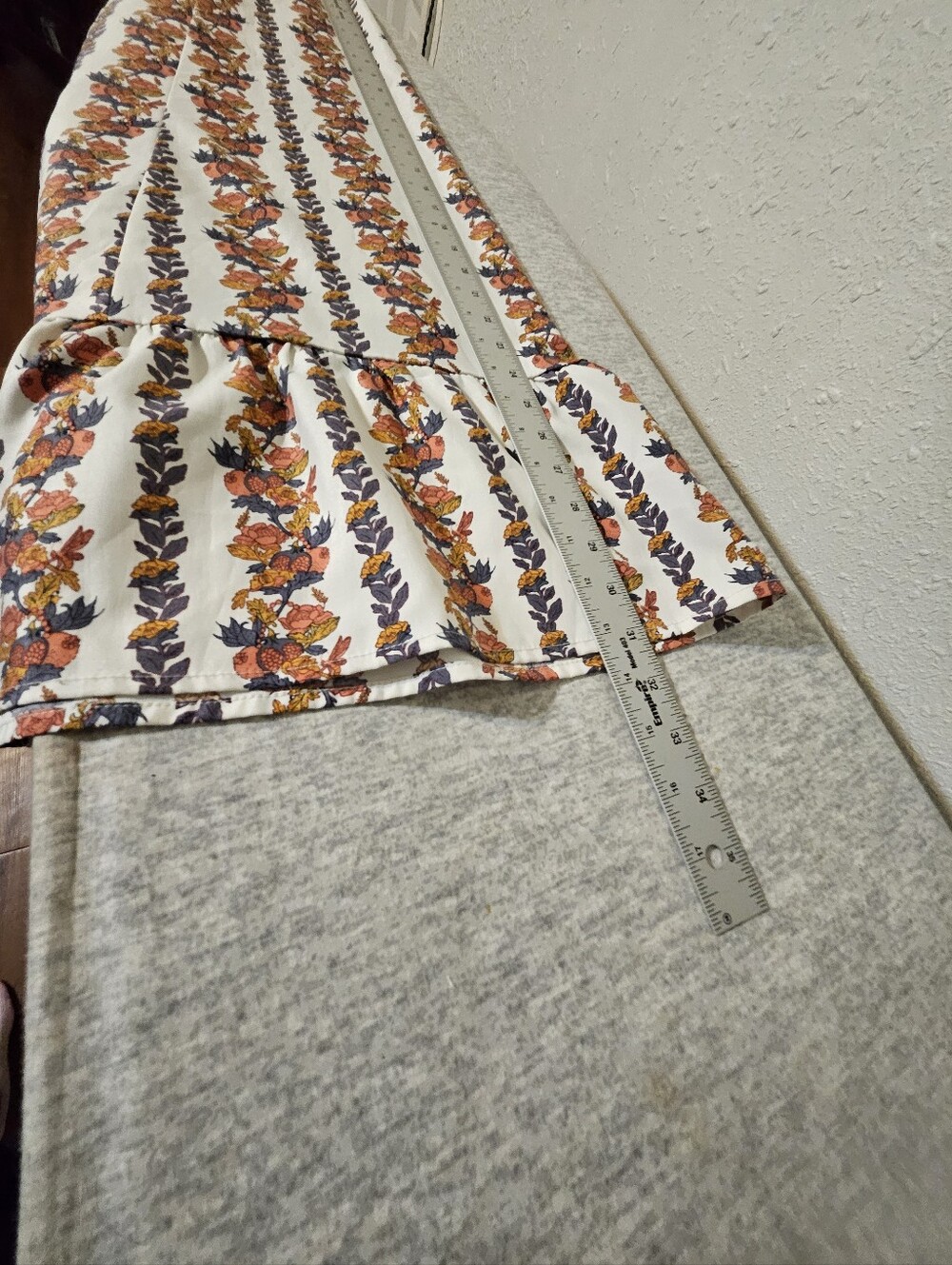 O.P.T.Floral Elastic Zip A line Tiered Midi Skirt ...small - Picture 12 of 13